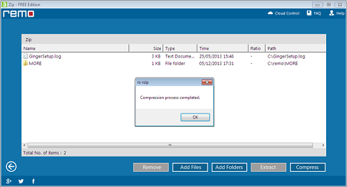 Flash Drive Compression - Compression Completed