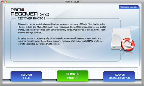  Lexar Compact Flash Card Recovery on Mac - Home Window