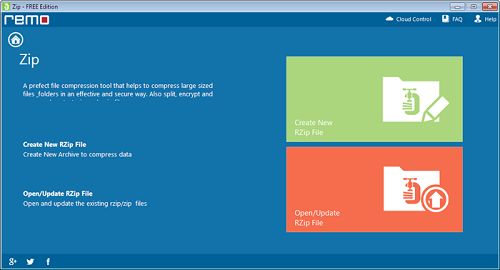 Compress Files on Flash Drive - Select Create New RZip File